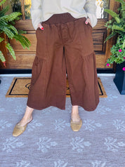 Play It Cool Wide Leg Pant Brown