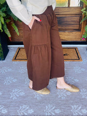 Play It Cool Wide Leg Pant Brown