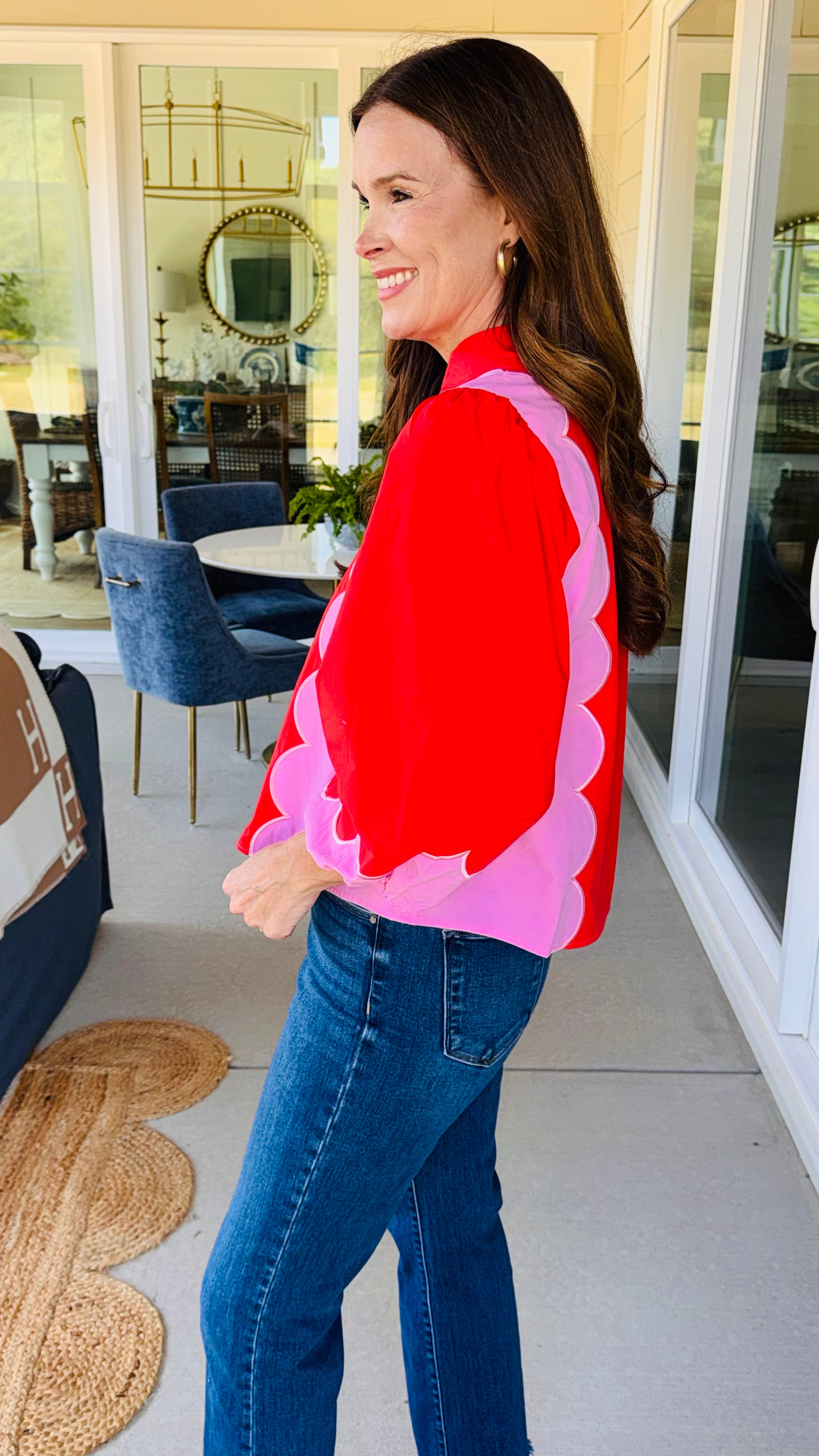 The Lady Like Top Red