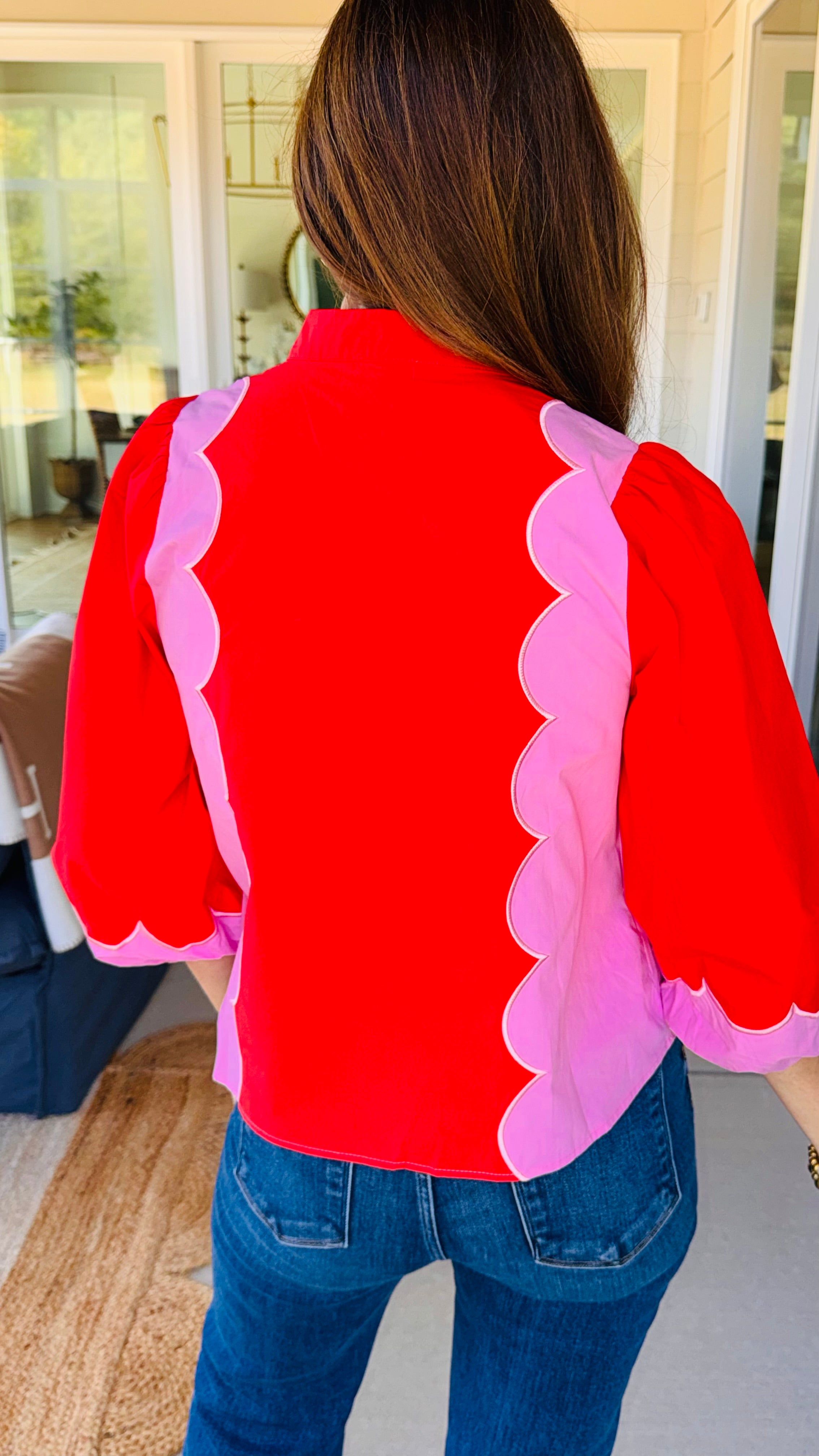 The Lady Like Top Red
