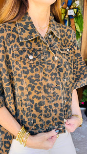The Curated Leopard Jean Jacket