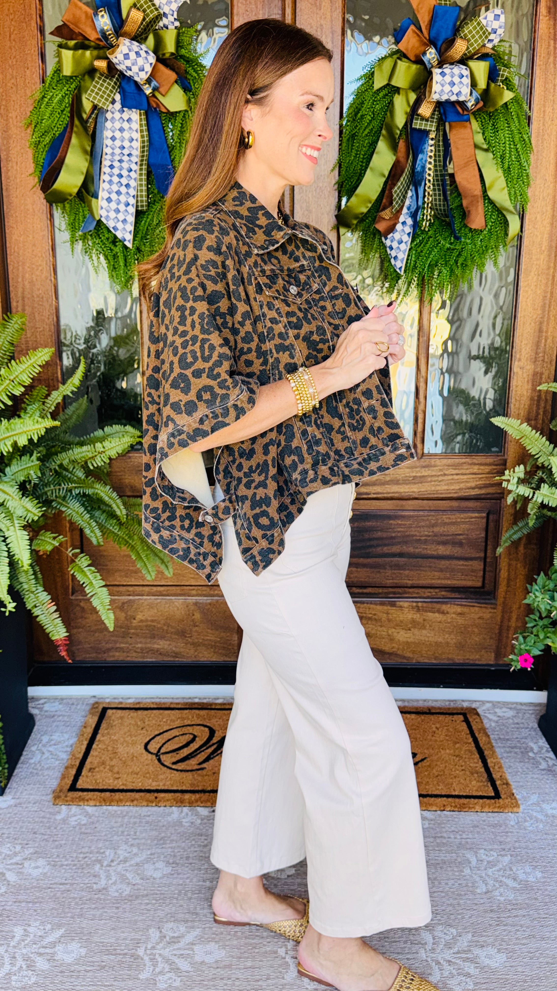 The Curated Leopard Jean Jacket