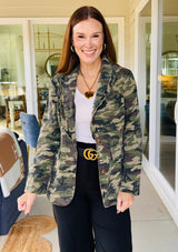 The Camo Scalloped Stitched Blazer