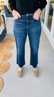 Risen High Rise Wide Leg Jeans