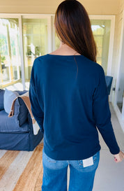 Cotton Boyfriend Tee Navy