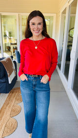 Cotton Boyfriend Tee Red