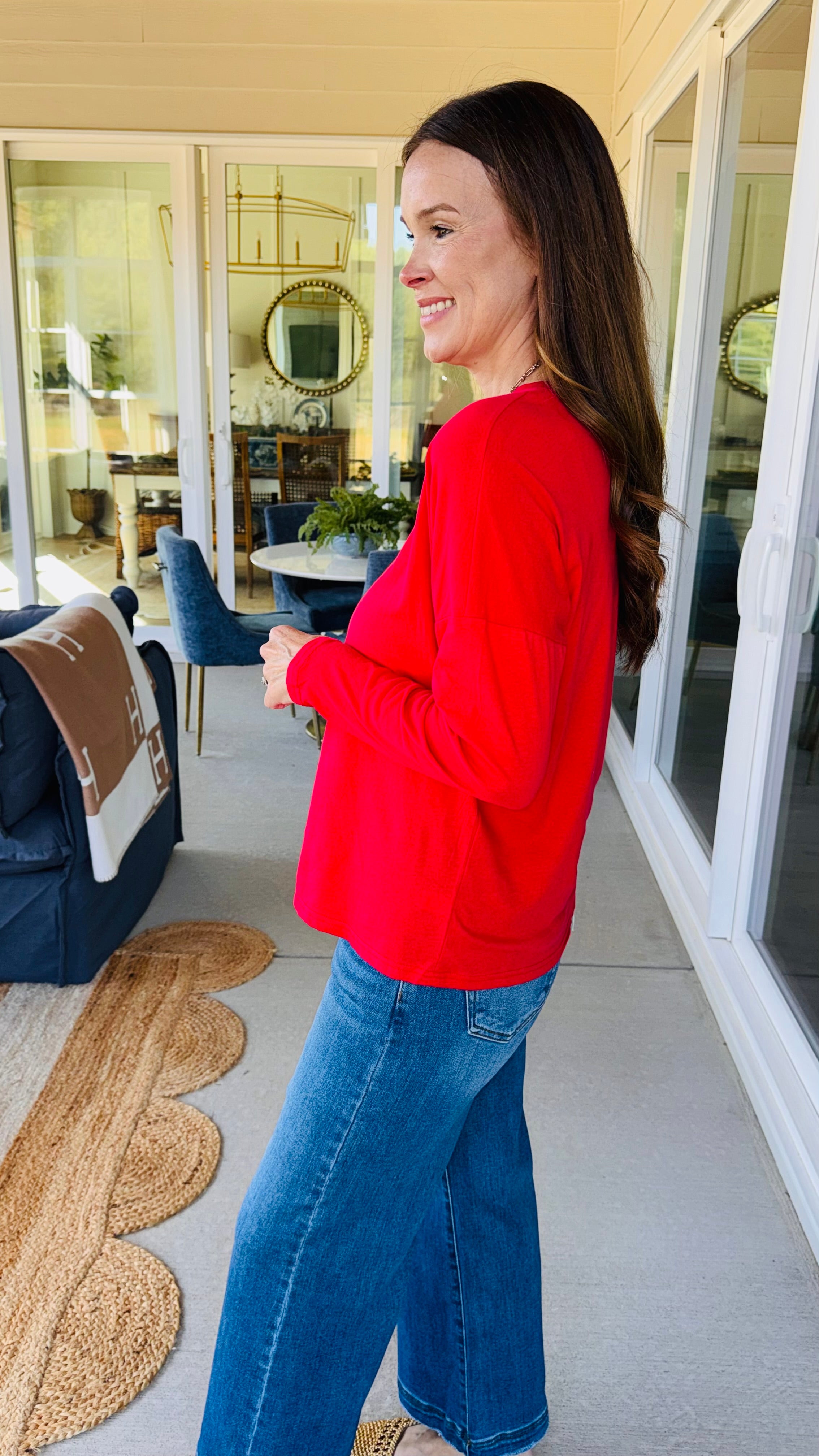 Cotton Boyfriend Tee Red