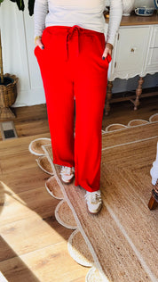 Red Brushed Lounge Pants