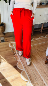 Red Brushed Lounge Pants