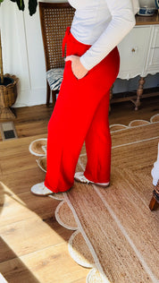 Red Brushed Lounge Pants