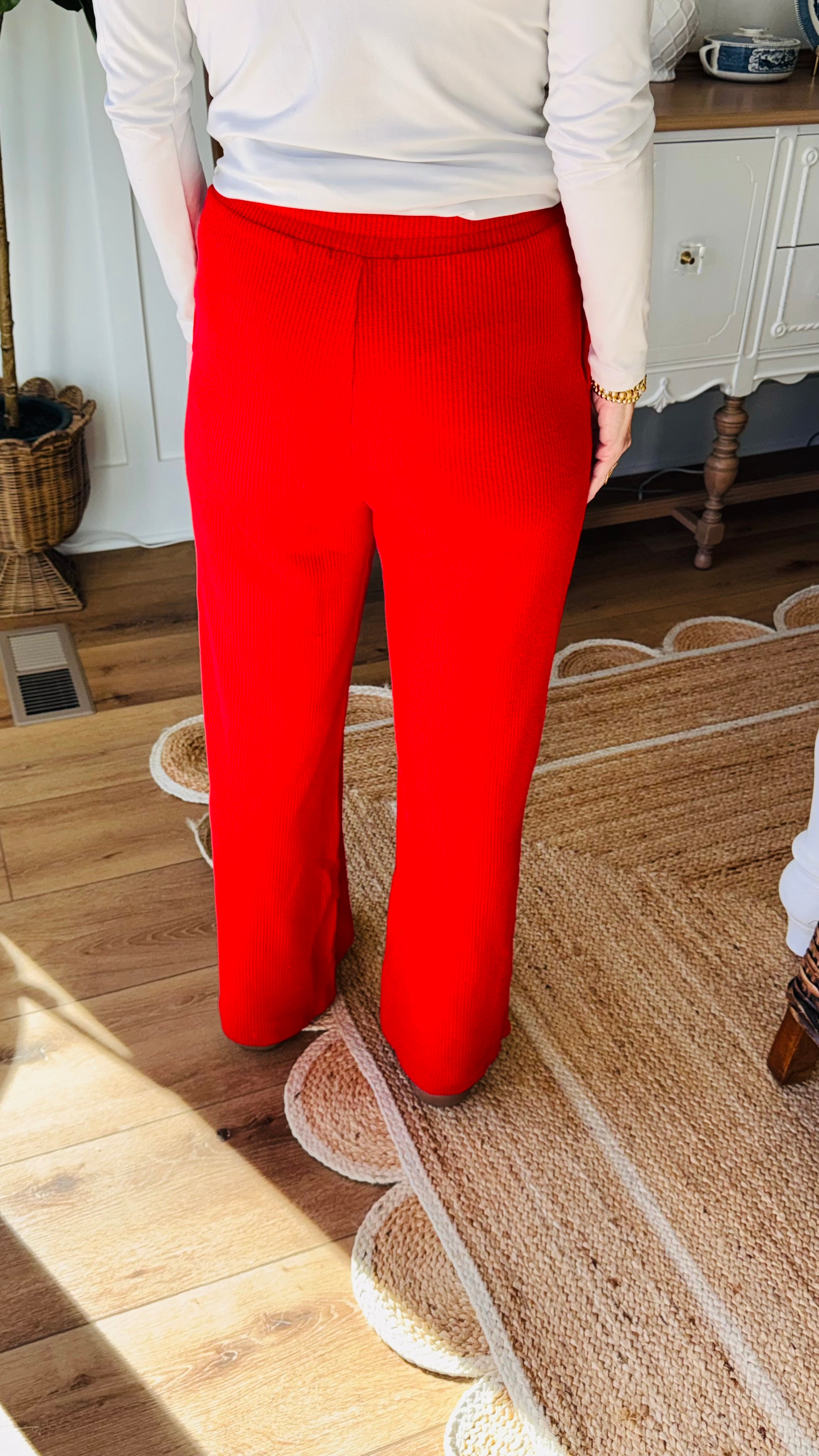 Red Brushed Lounge Pants