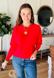 The Tillie Sweater Red