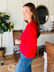 The Tillie Sweater Red