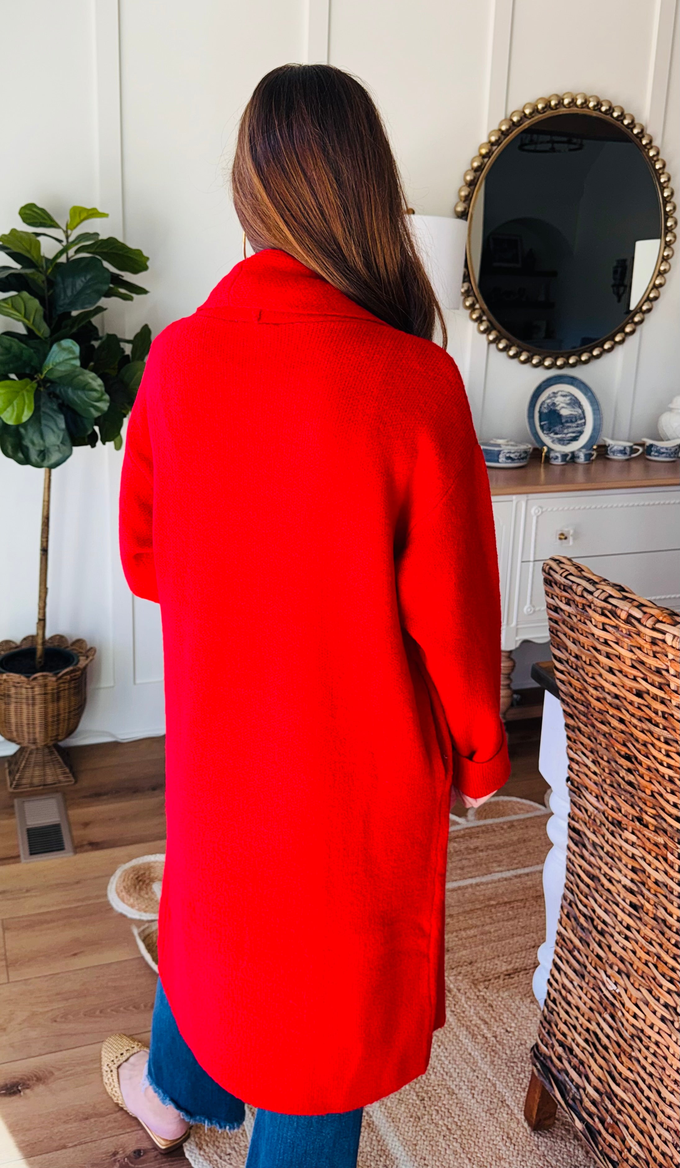 The Lillie Red Duster Cardigan