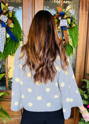 The Greyson Grey Polka Dot Sweater