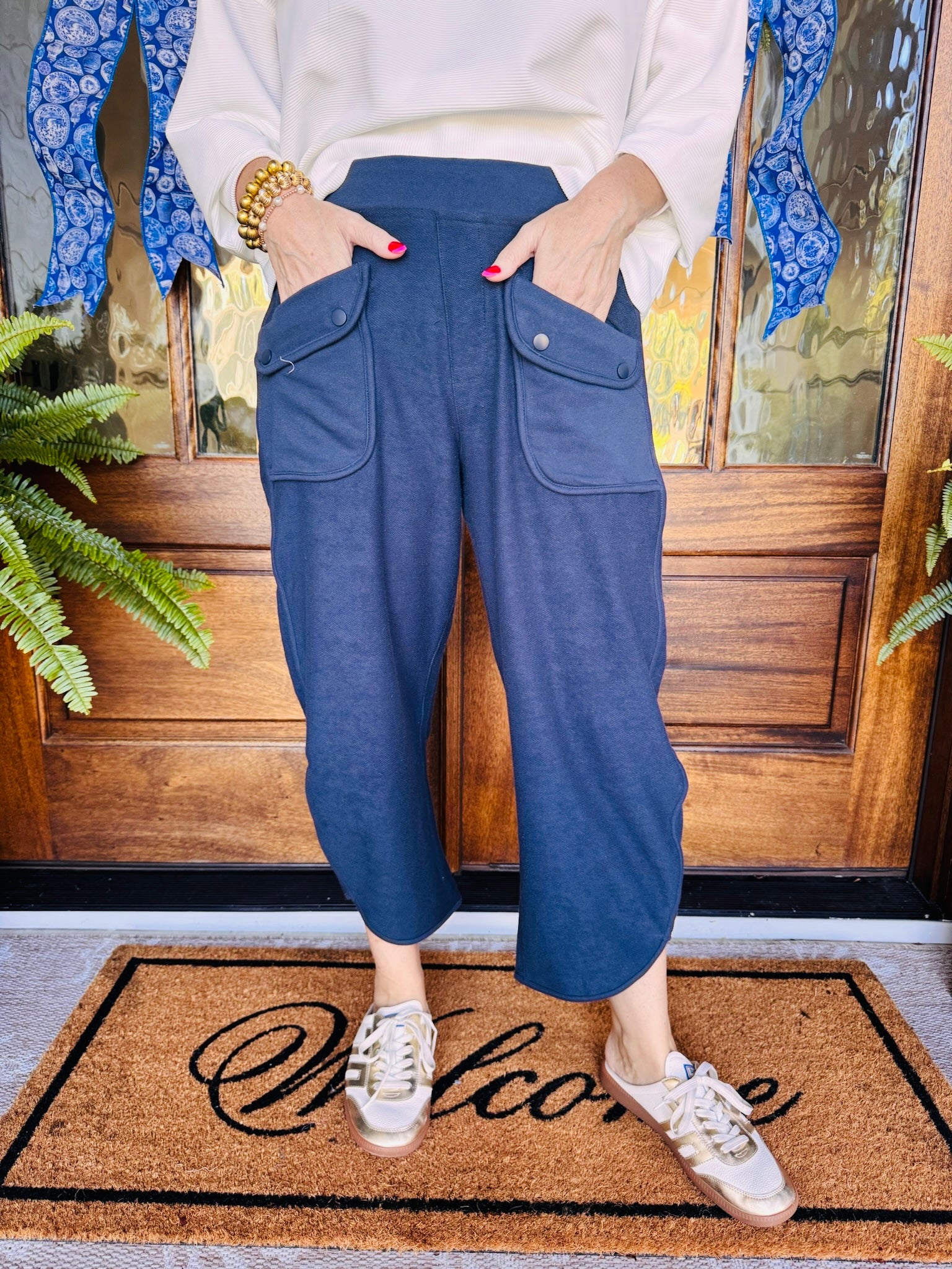 Navy Barrel Lounge Pants