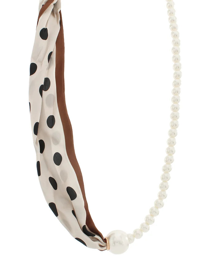 Polka Dot and Pearl Necklace