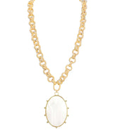 Gold Opal Pearl Necklace