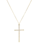Pave CZ Cross Necklace