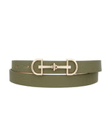 Olive Horsebit Belt
