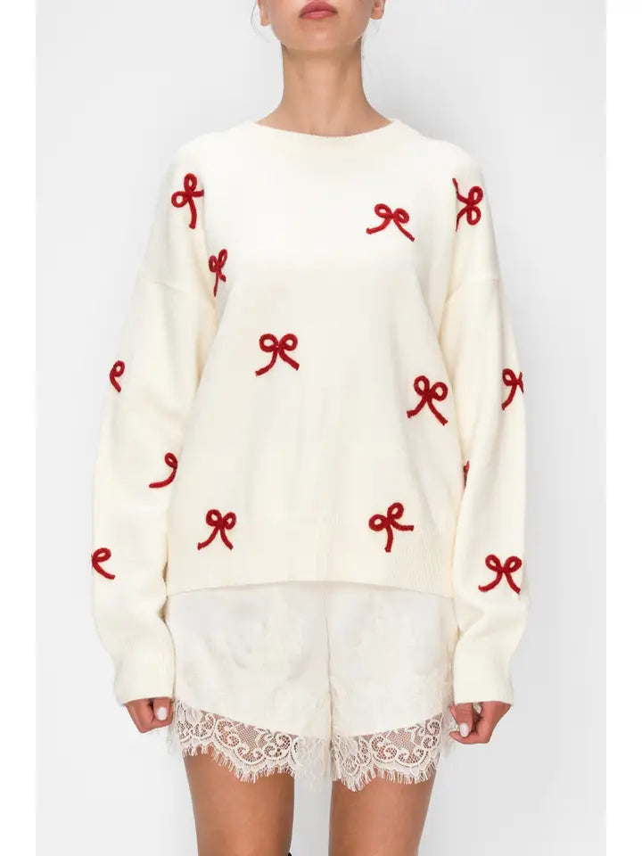 The Bow Peep Sweater Ivory