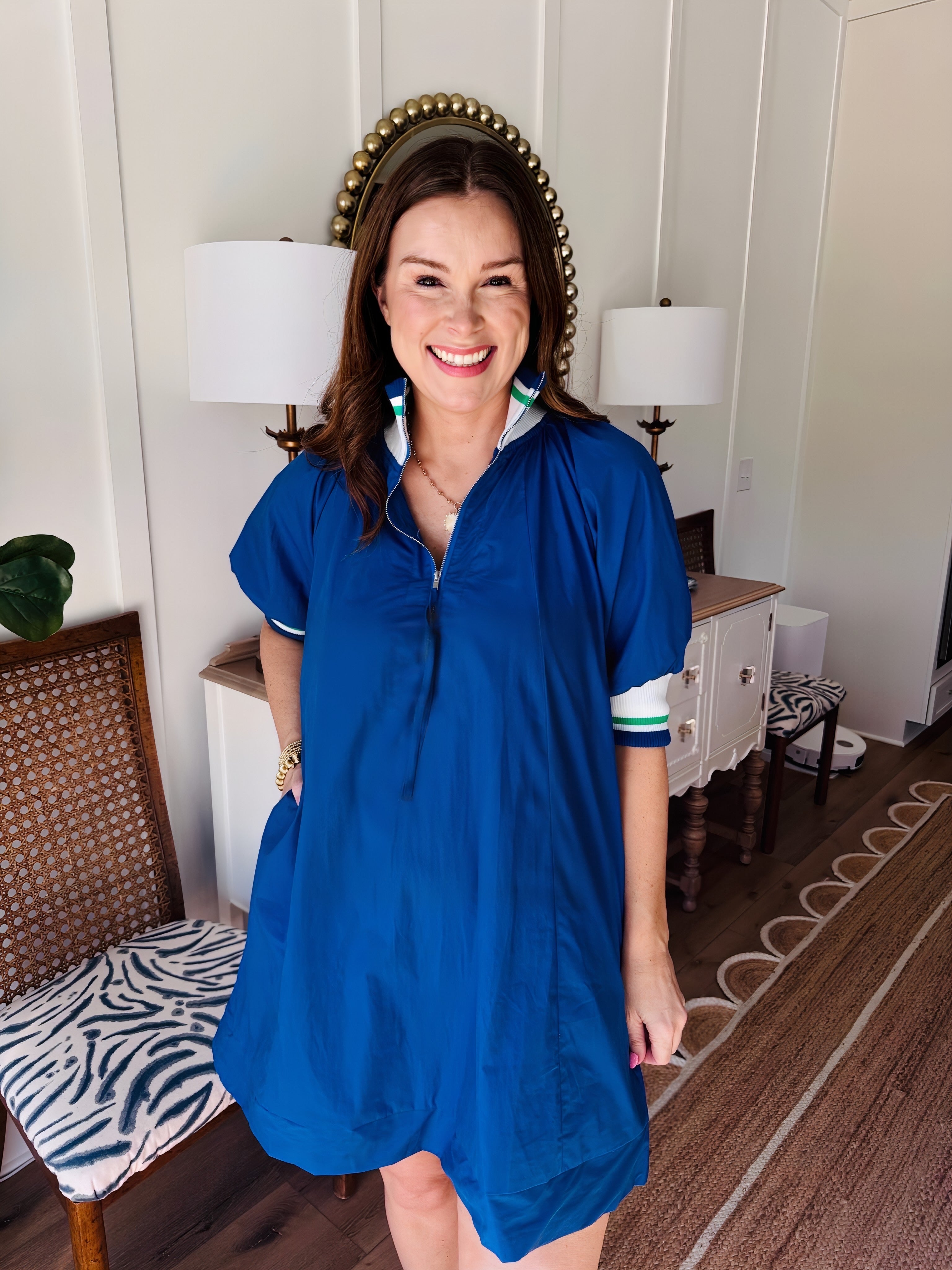 The Madison Dress Blue