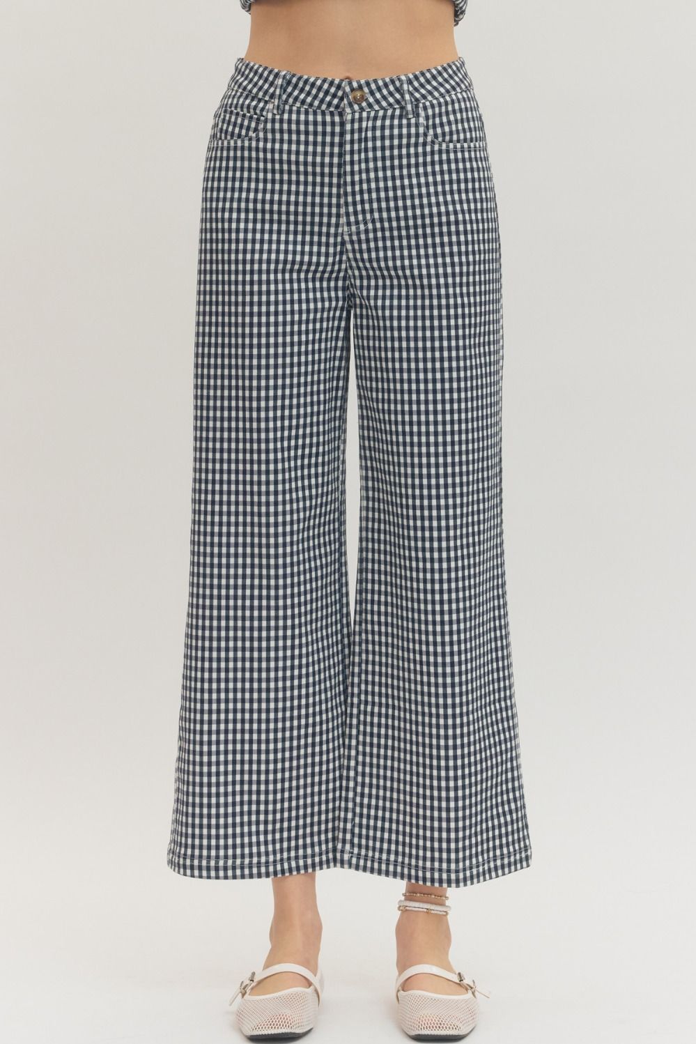 Fifth Avenue Gingham Pant Navy