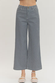 Fifth Avenue Gingham Pant Navy