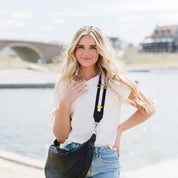 Camila Crescent Moon Shoulder Bag - Black Bee