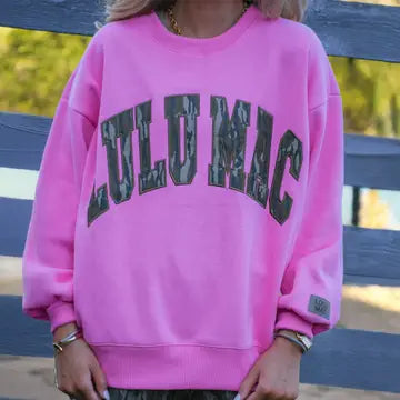 Lulu Mac Camo Sweatshirt Pink