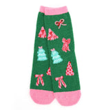 Christmas Tree/Bow  Fuzzy Socks