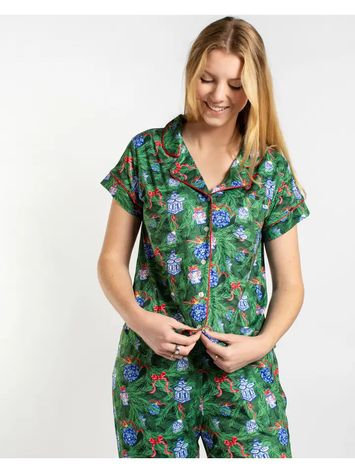 Spruce It Up Chinoiserie Christmas PJ's