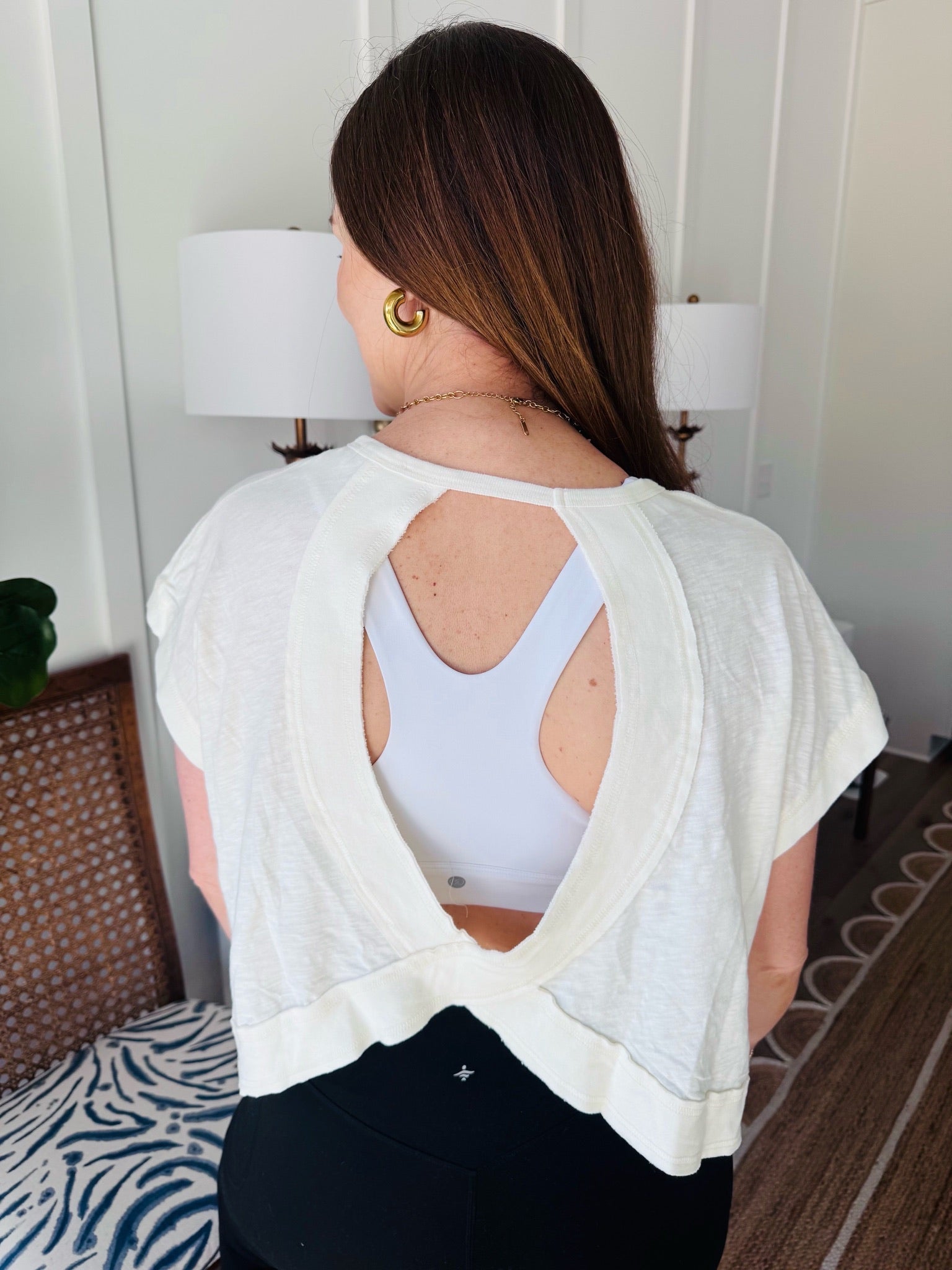 The Open Back Top Cream
