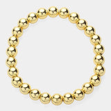 Gold Stainless Steel Ball Stretch Bracelet