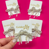 Mini Bow Earrings - Pearl