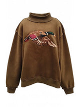 Mock Neck Mallard Duck Sweatshirt
