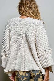The Chenille Ivory Open Cardigan