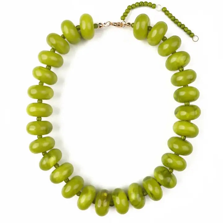 Cordelia Beaded Necklace Chartreuse