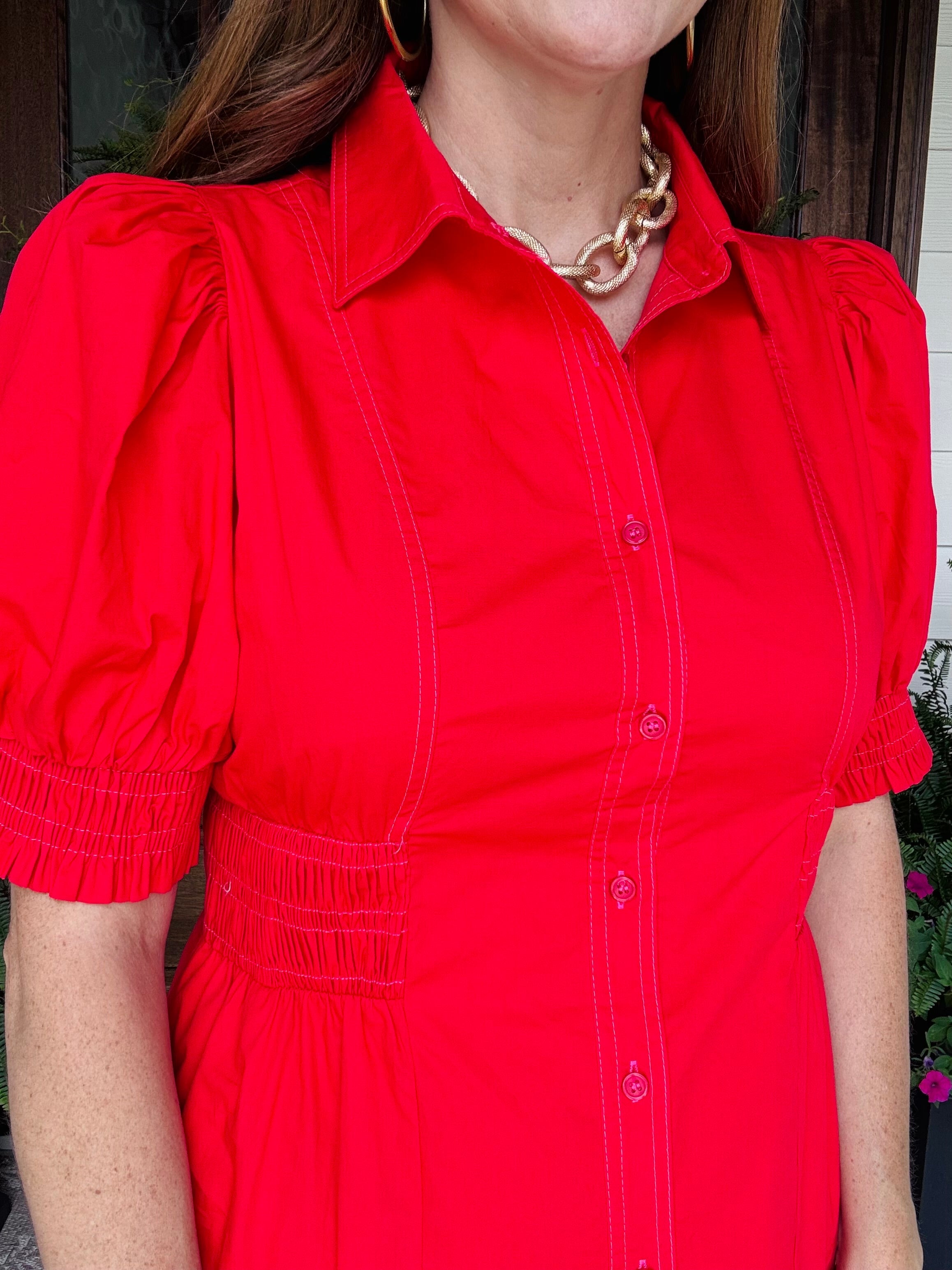The Leighton Dress Red