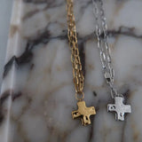 Chansutt Pearls Cross Necklace Gold