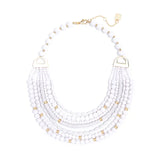 Bead Necklace White