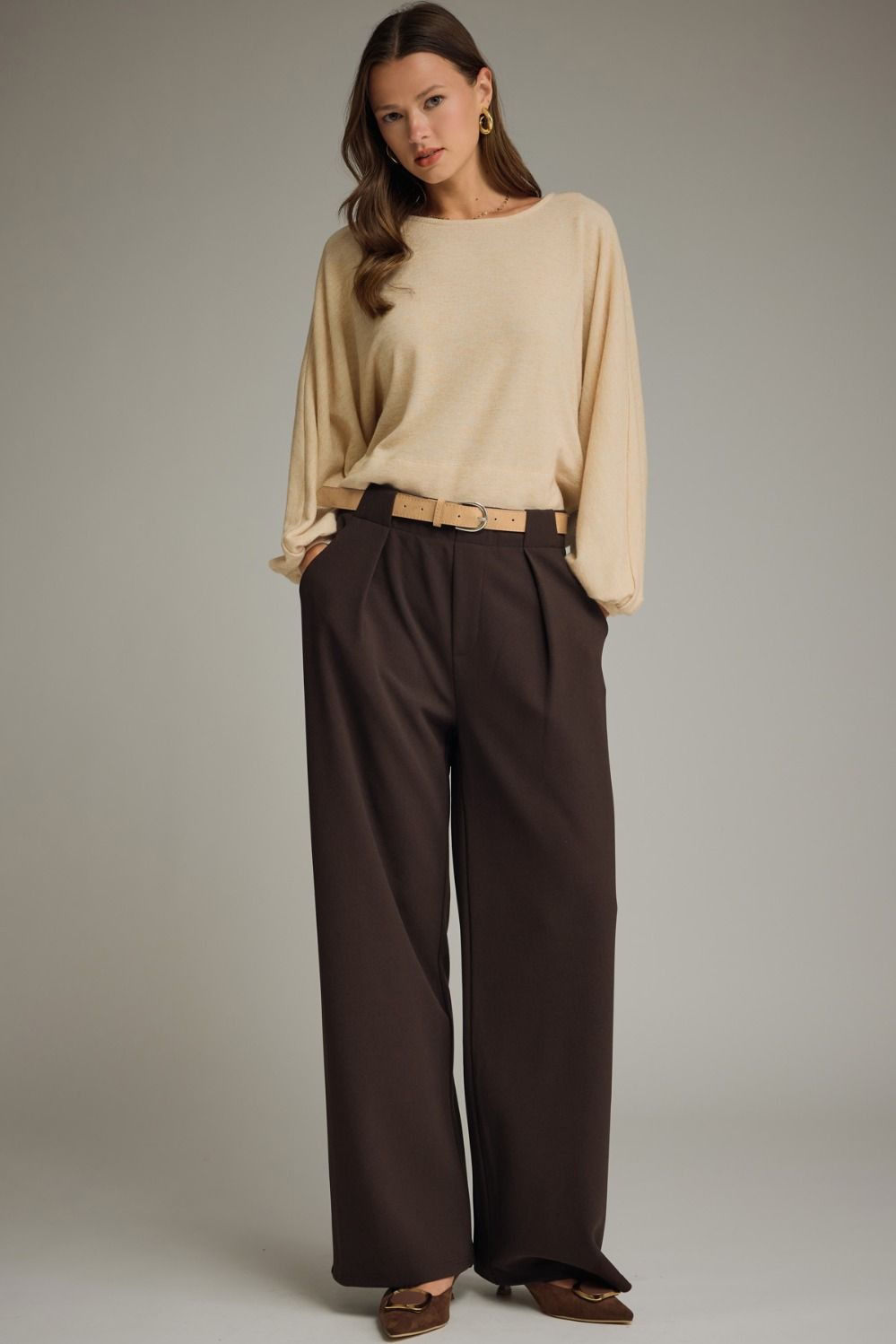 The Madleyn Trouser Pants Brown
