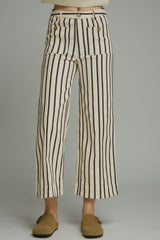 Black Vertical Striped Pants