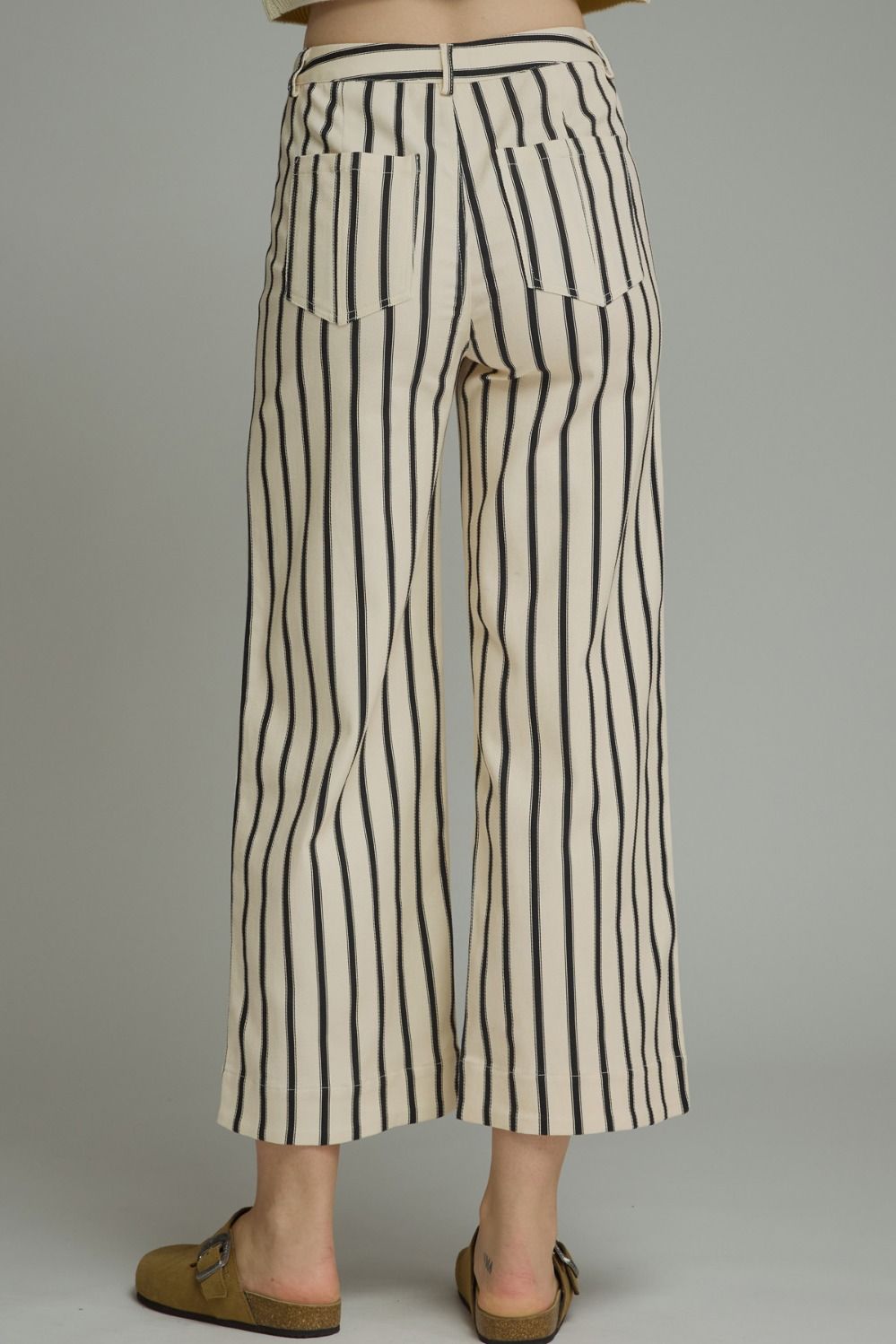 Black Vertical Striped Pants