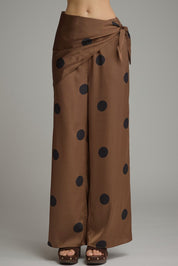 The Added Touch Brown Polka Dot Pants