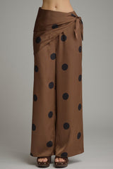 The Added Touch Brown Polka Dot Pants