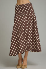 The Brown Polka Dot Midi Skirt