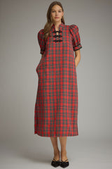 The White Christmas Plaid Dress