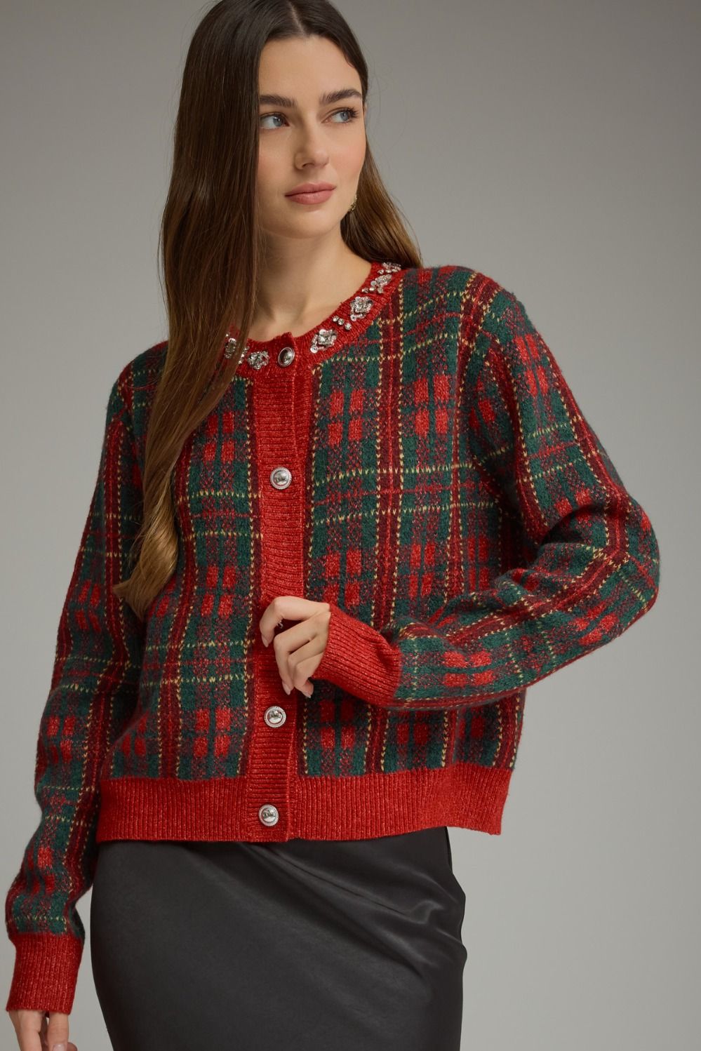 A Ralph Lauren Christmas Plaid Cardigan