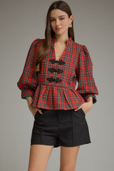 The Nutcracker Red Plaid Top